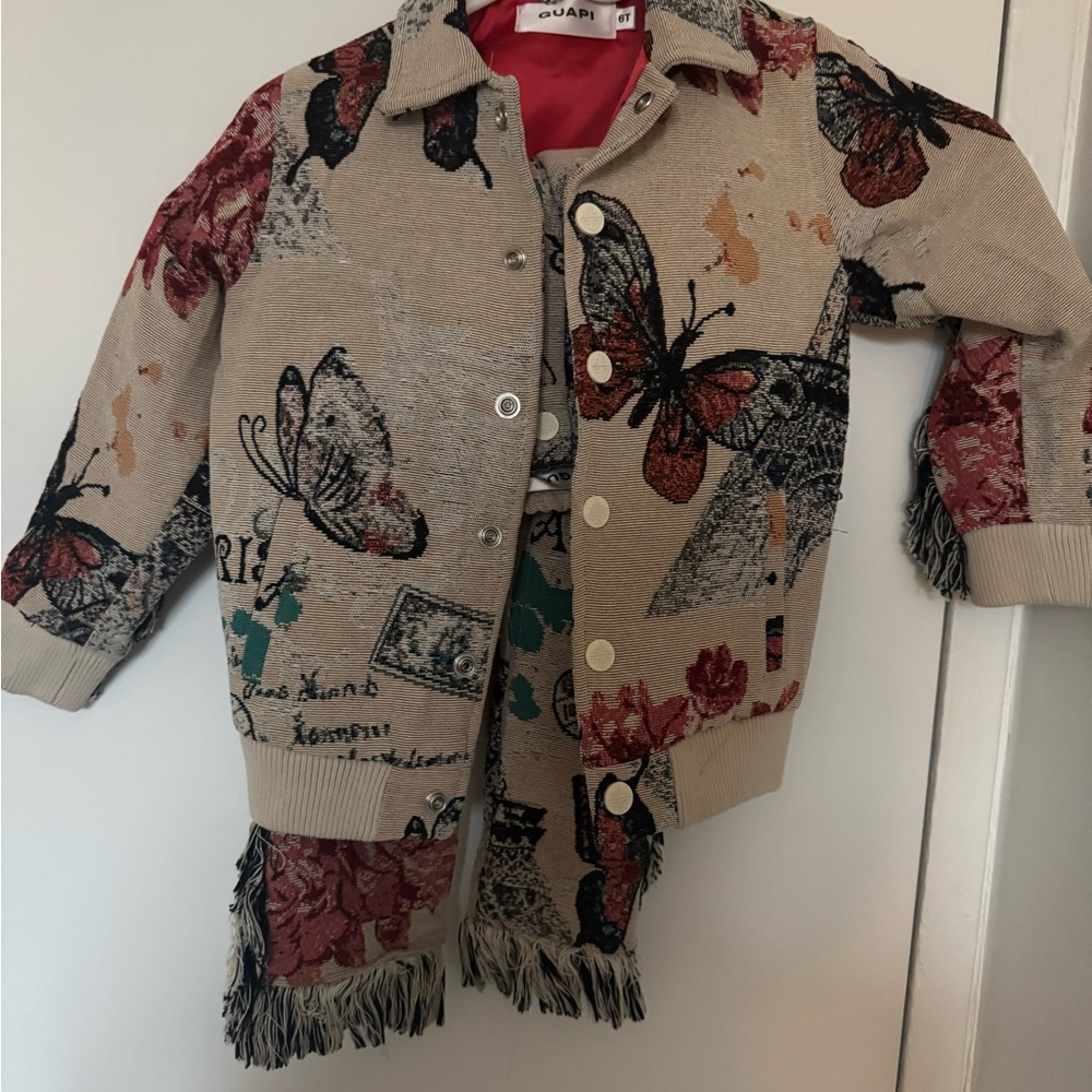 Kids Butterfly Print Jacket